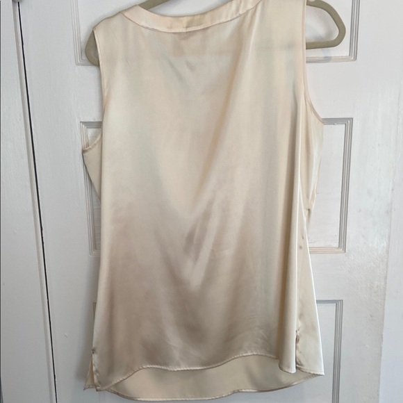 Chico’s Cream Sleeveless Top with Embellished Neckline Size 2 - Picture 6 of 7